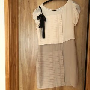 Club Monaco Cream & Beige Silk Dress Size 4